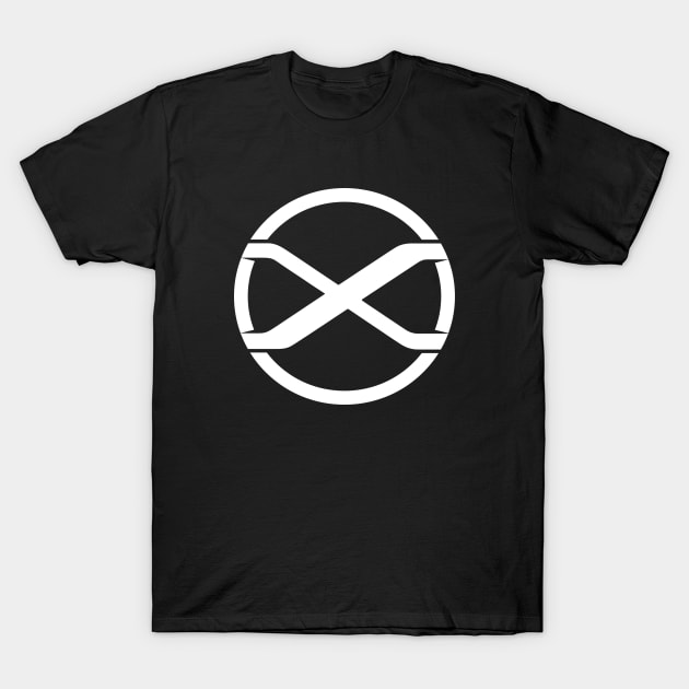 White X-Shooter Design T-Shirt by X-Manny